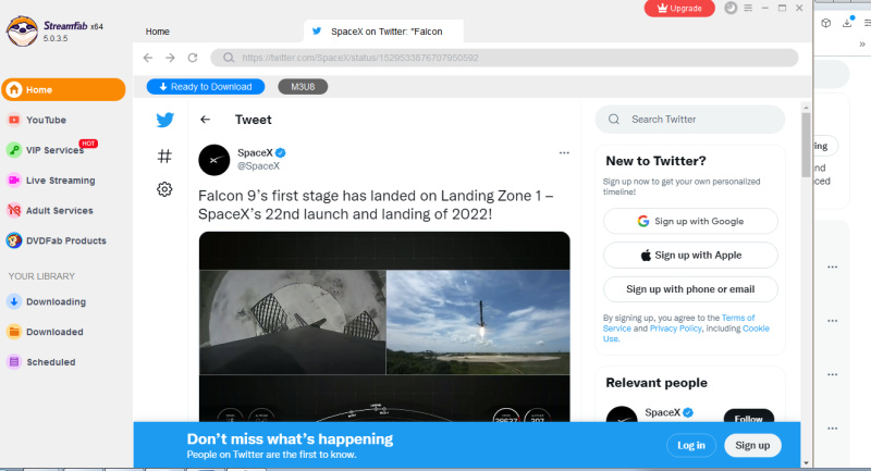 How to download Twitter videos | Start the video