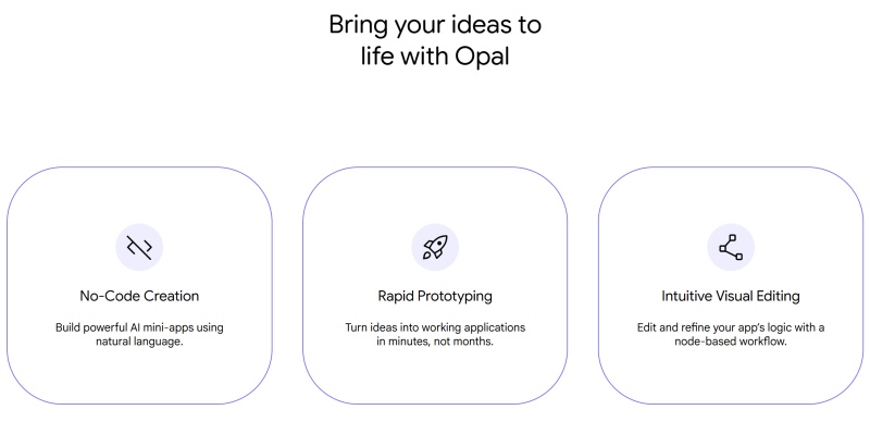Google Opal website