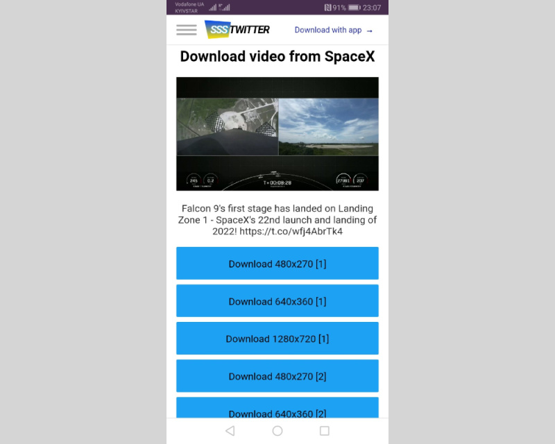 How to download Twitter videos | Choose the quality